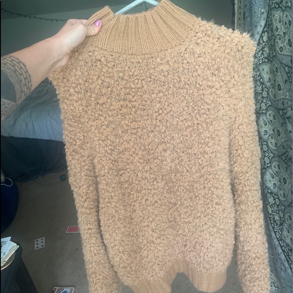 Express Sweater Tan Pullover Size Medium - image 1